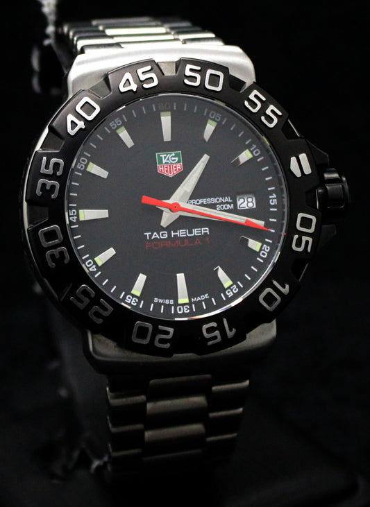 Vintage Tag Heuer Professional Formula 1 WAH1110 200M Black Dial  Swiss Watch